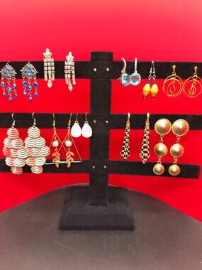 10‑Pair Mixed Earring Lot – Statement, Boho, Minimalist & Gemstone Styles Bundle